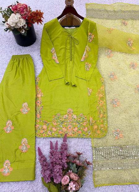 Nsr 859 Natural Crep Silk With Embrodary Siquance Work Top With Pant Dupatta Online Wholesale